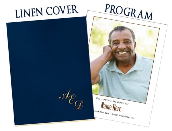 Large 8 Page Program With Linen and Vellum