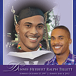 Memorial tribute for Dennis Herbert Ralph Tille with smiling faces.