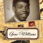 Black and white portrait of Gene Williams for obituary.