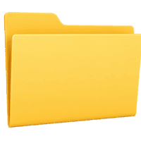Yellow folder icon representing obituary files and documents.