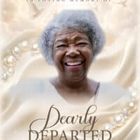 Memorial tribute for a loved one with a joyful elderly woman.